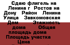 Сдаю флигель на Ленина г. Ростов-на-Дону › Район ­ Ленина › Улица ­ Завкомовская › Дом ­ 36 › Этажность дома ­ 1 › Общая площадь дома ­ 30 › Площадь участка ­ 2 › Цена ­ 13 000 - Ростовская обл., Ростов-на-Дону г. Недвижимость » Дома, коттеджи, дачи аренда   